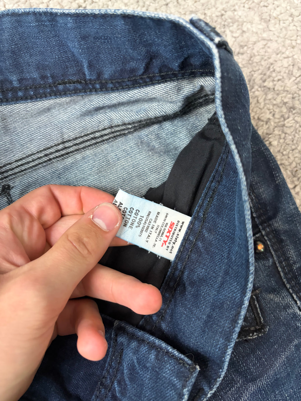 Archive washed denim (S)