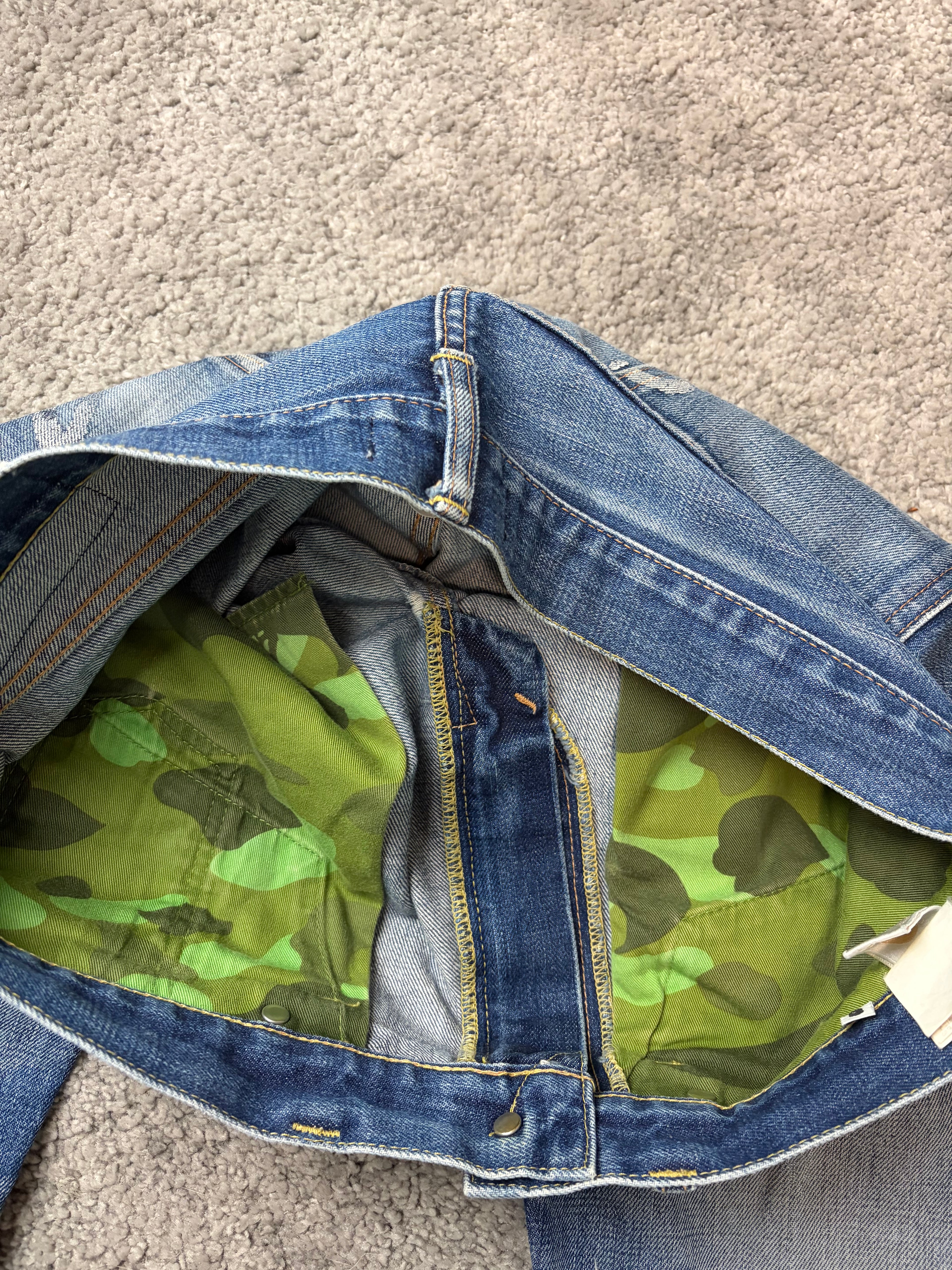 BAPE printed selvedge denim (M/L)