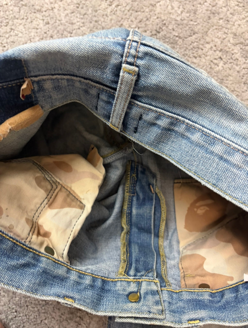 BAPE printed denim (S)
