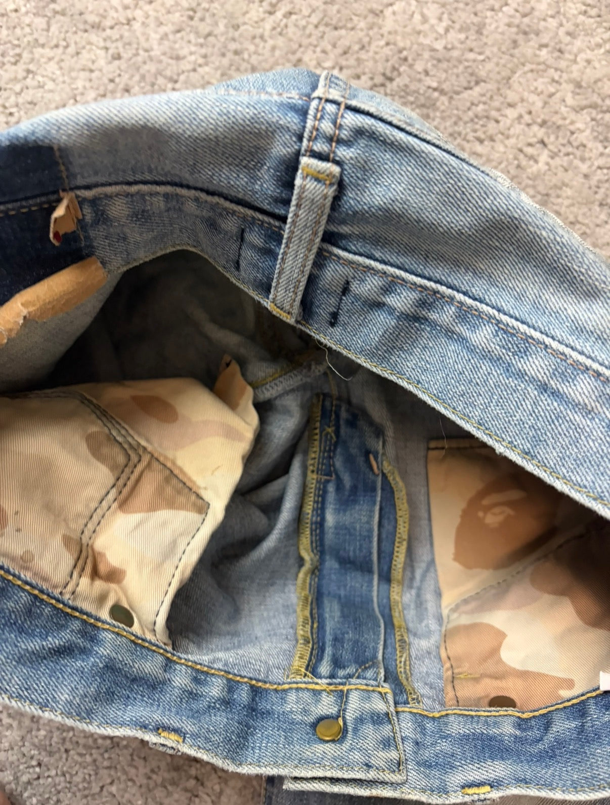 BAPE printed denim (S)