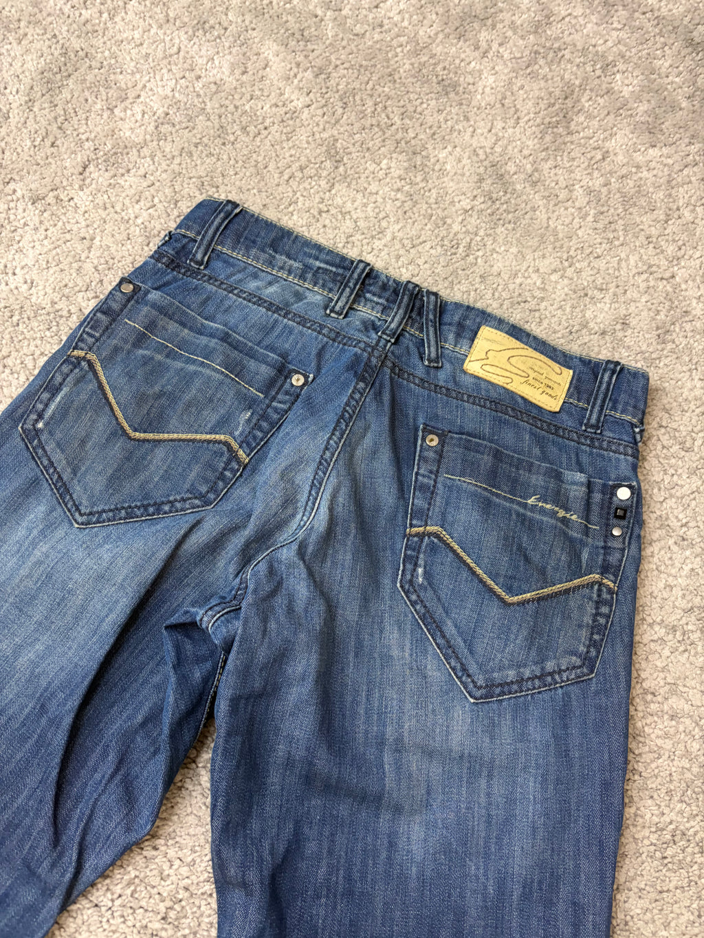 Archive washed straight denim (S/M)