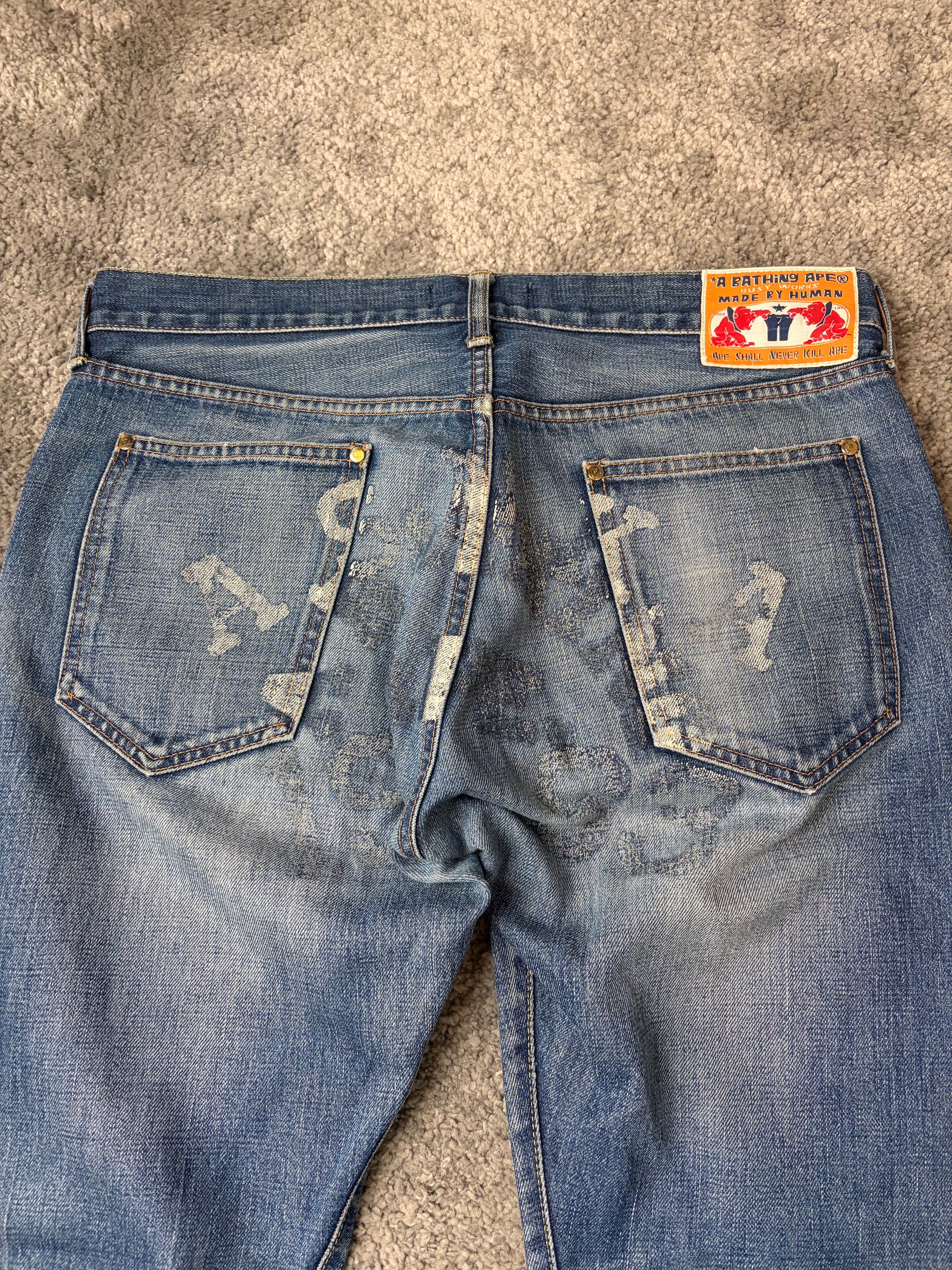 BAPE printed selvedge denim (M/L)