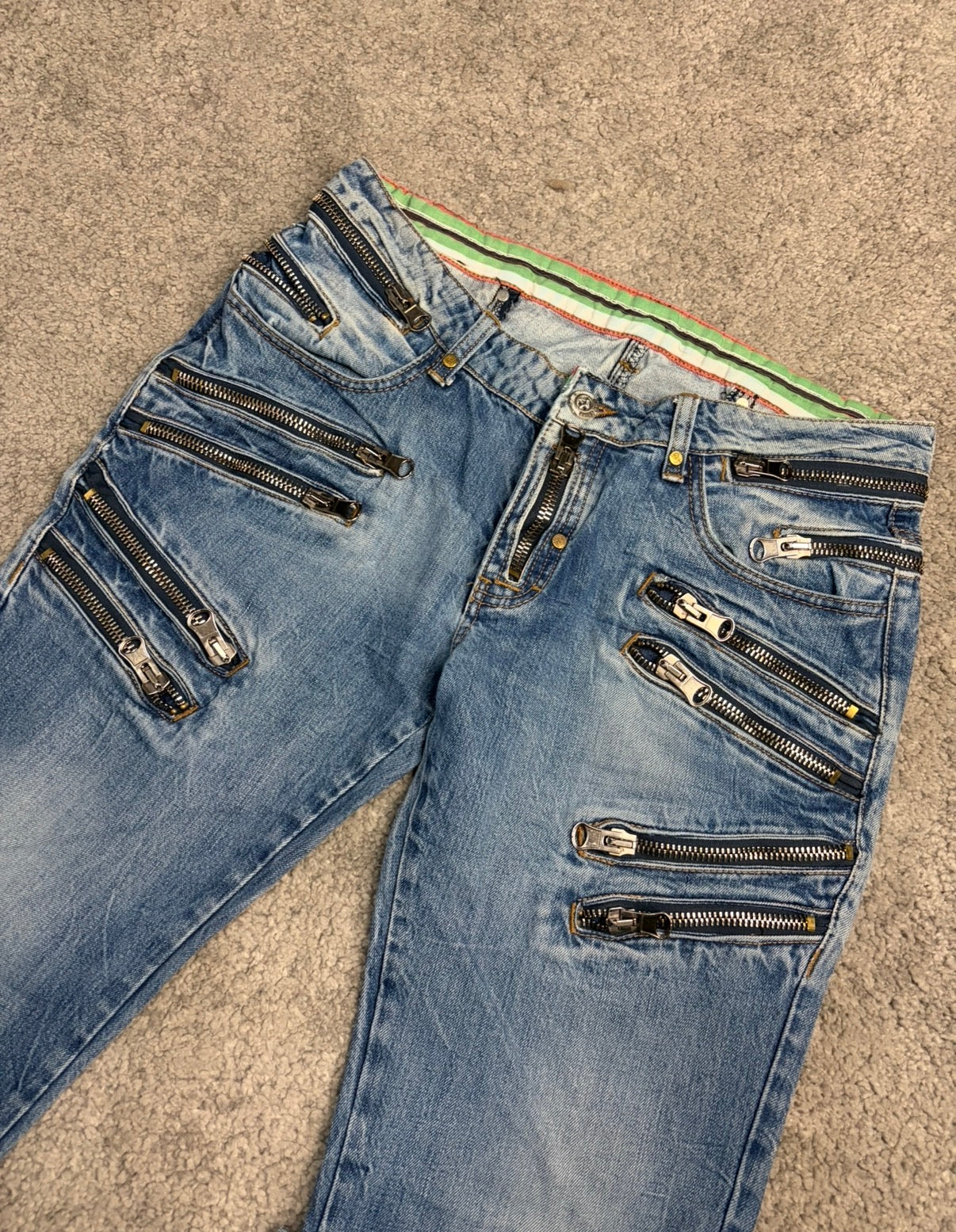 Crazy zipper denim (L)