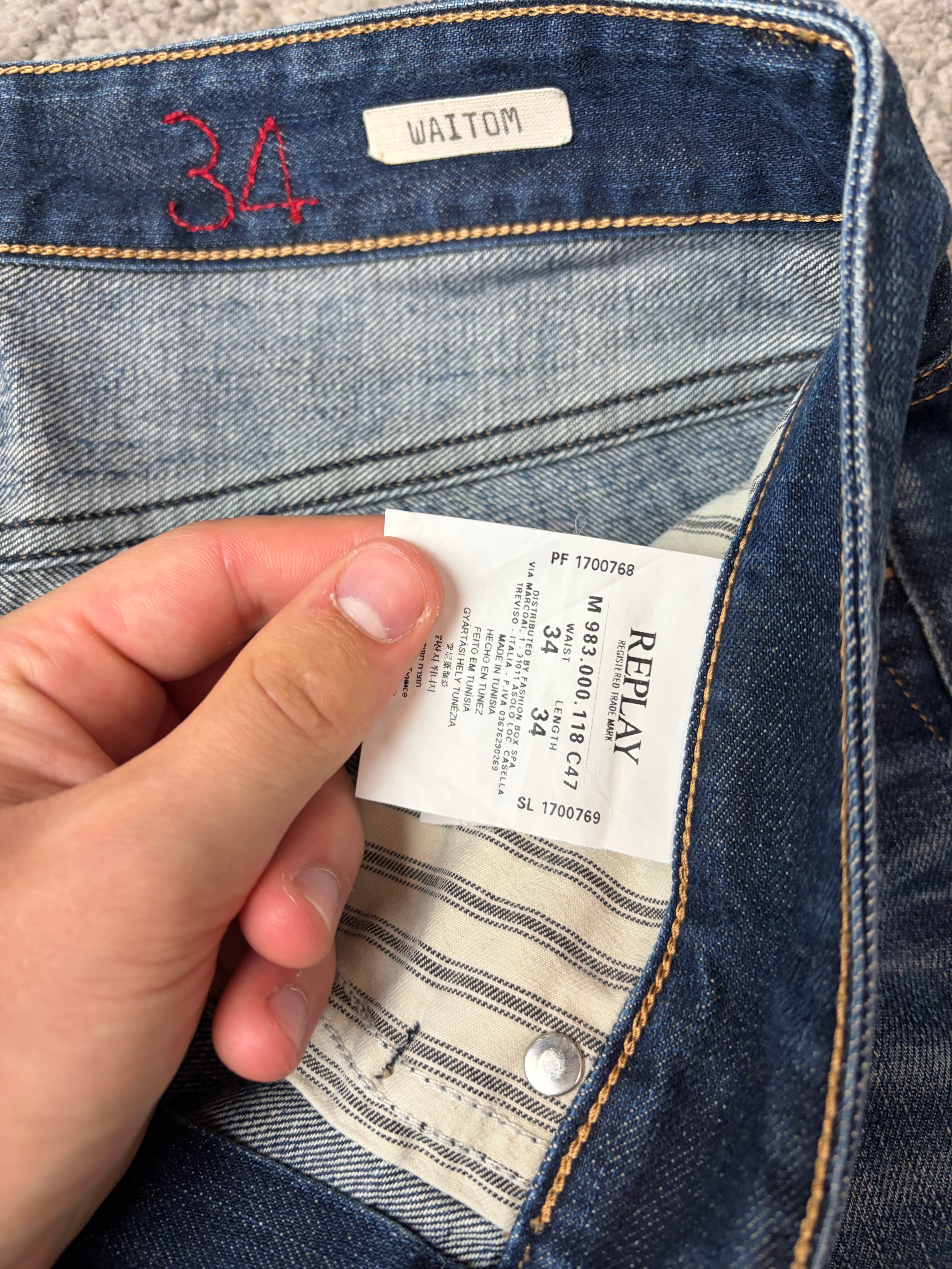 Replay archive washed denim (L)