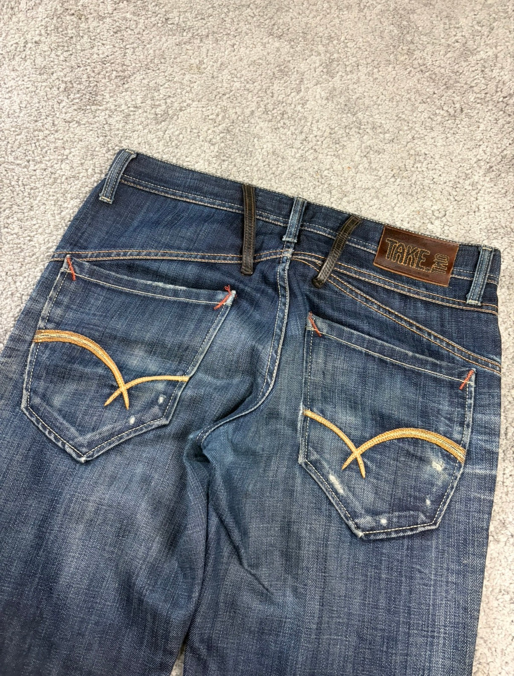 Archive washed straight denim (L)