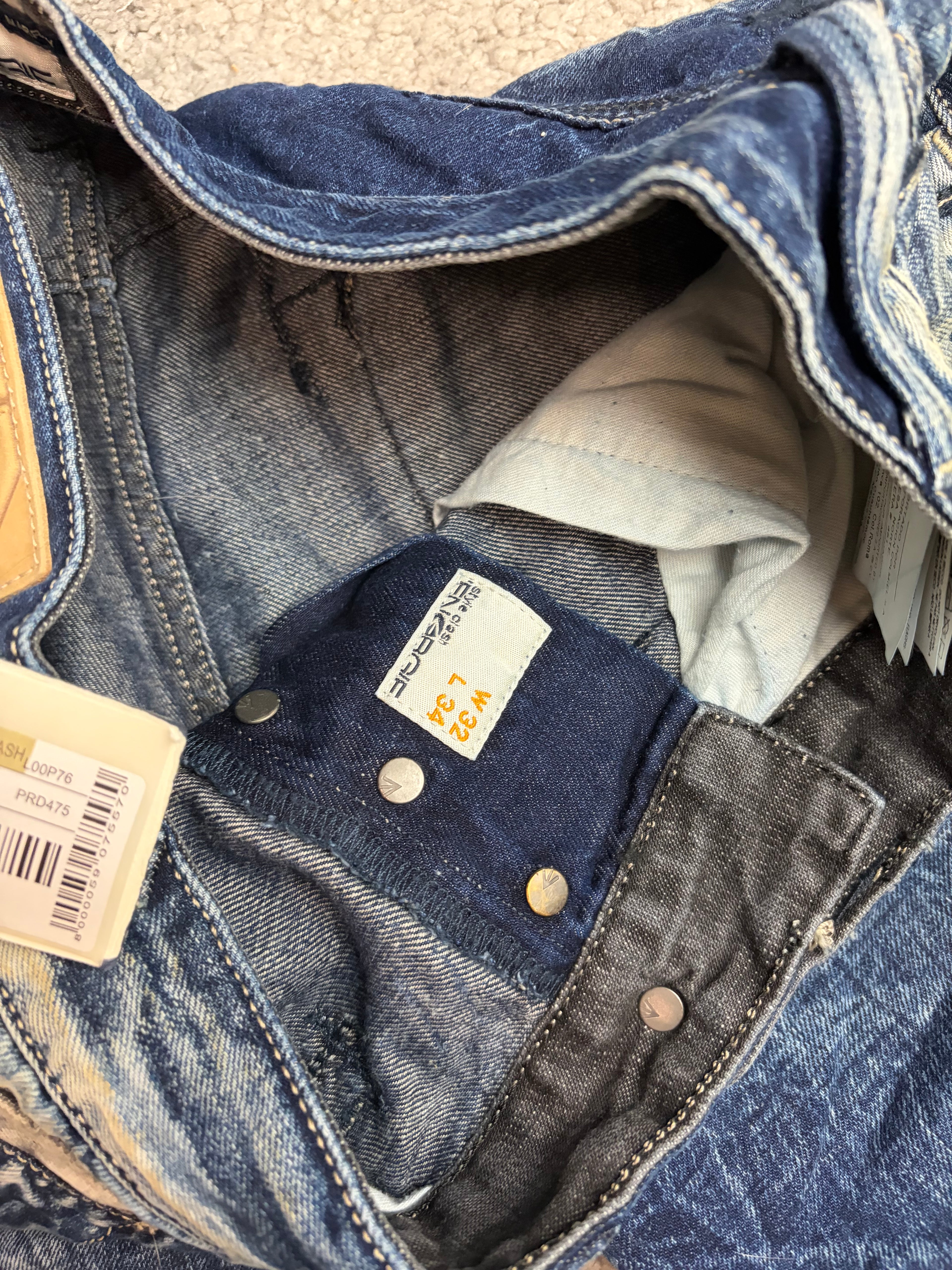 Crazy washed denim (M)