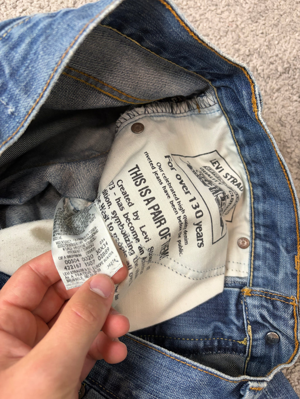 Levis 504 straight denim (S)