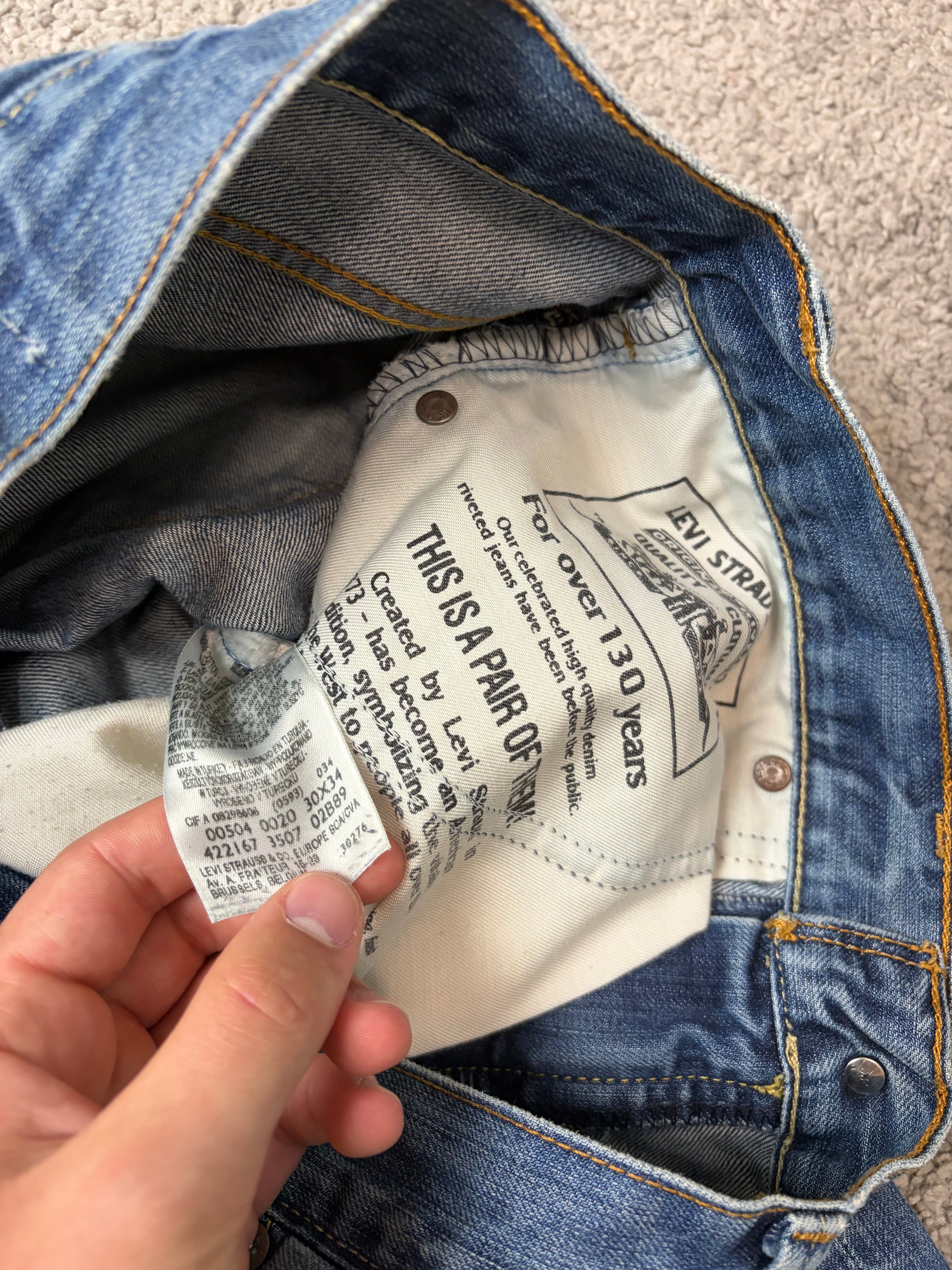 Levis 504 straight denim (S)