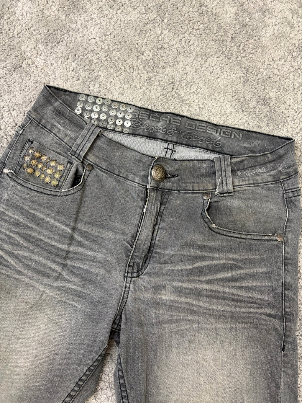 Crazy washed denim (M)