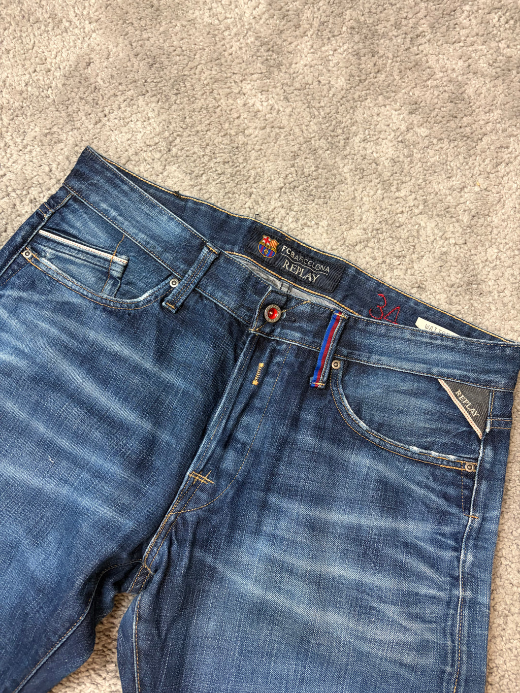 Replay archive washed denim (L)