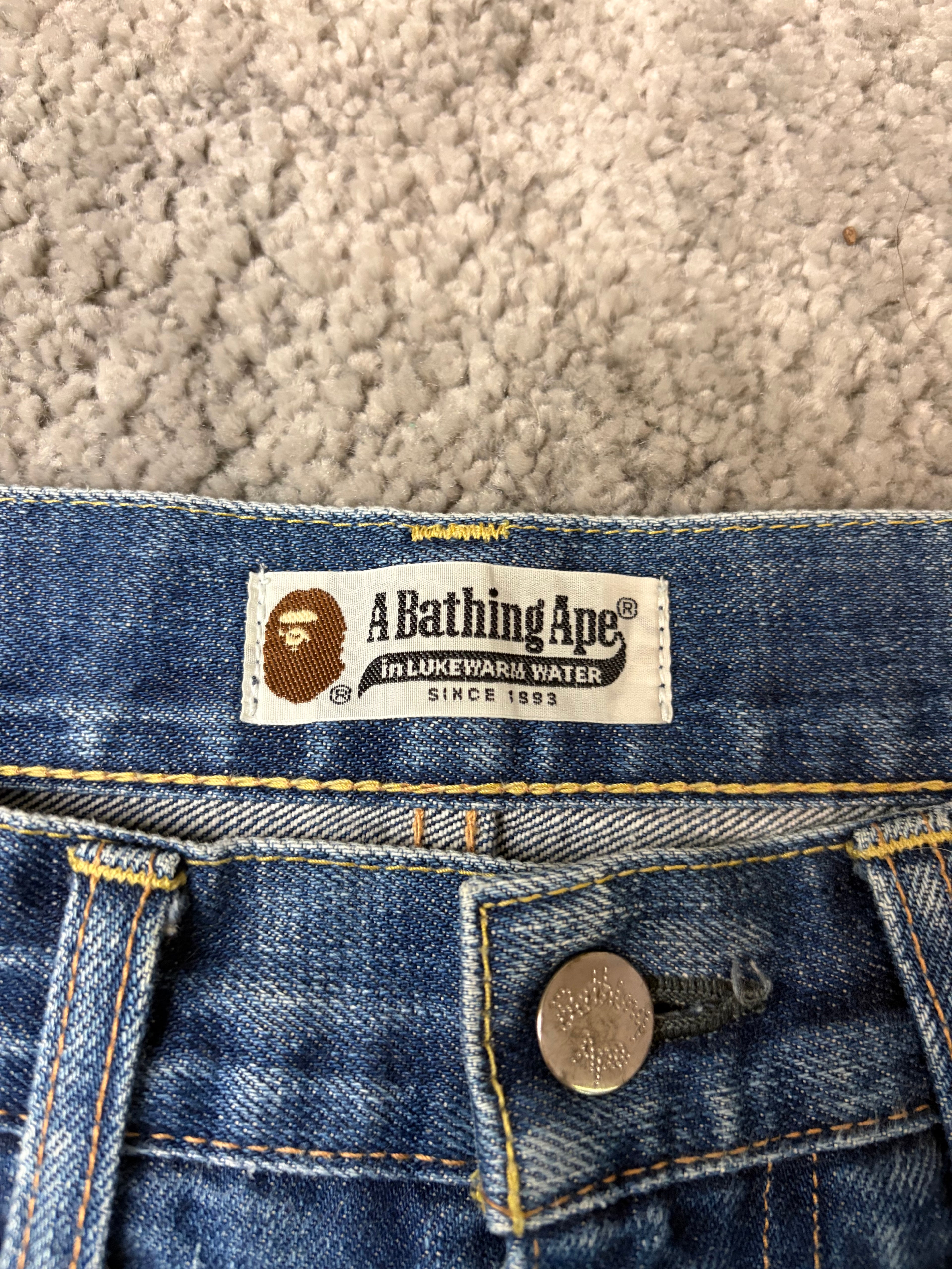 BAPE printed selvedge denim (M/L)