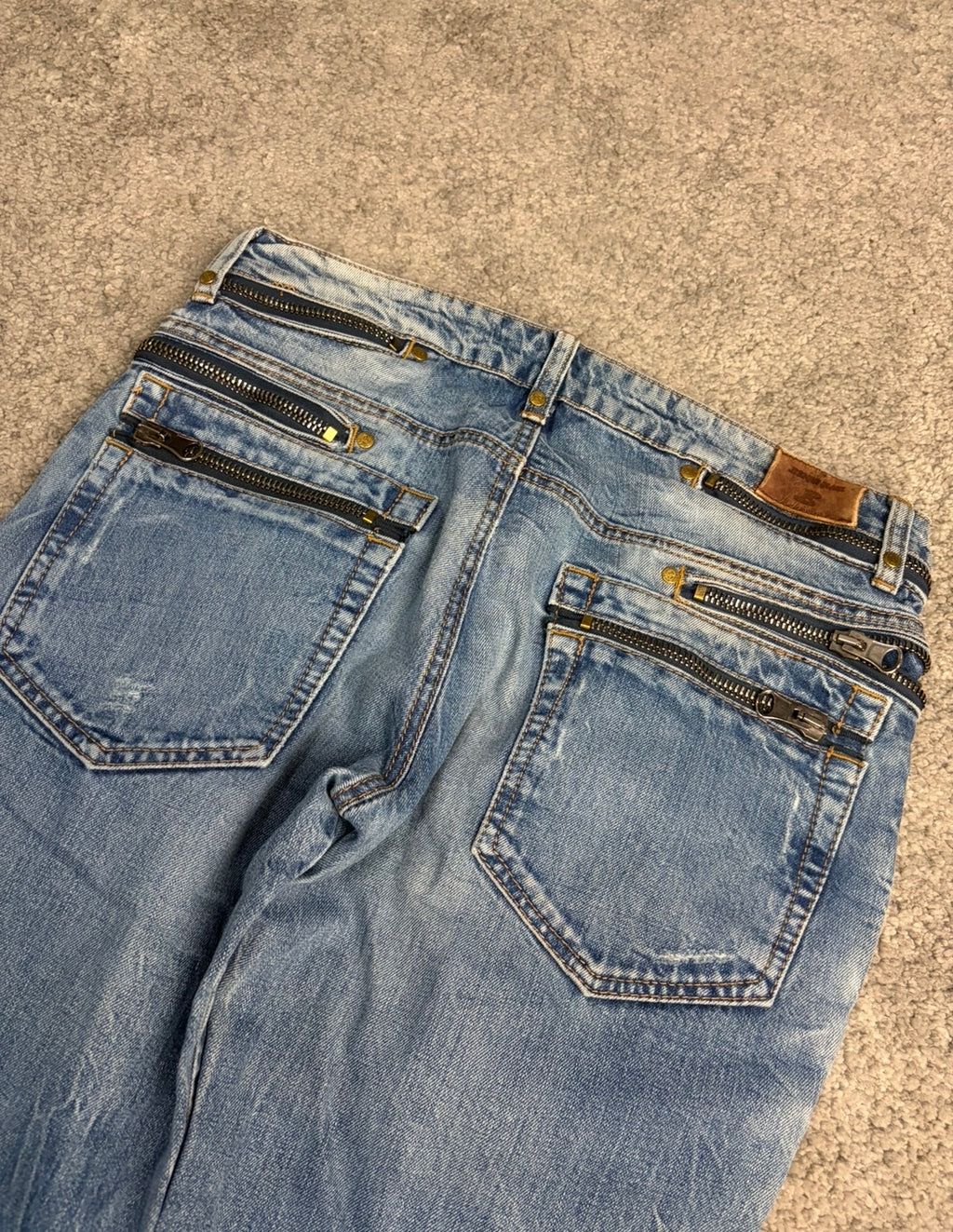 Crazy zipper denim (L)