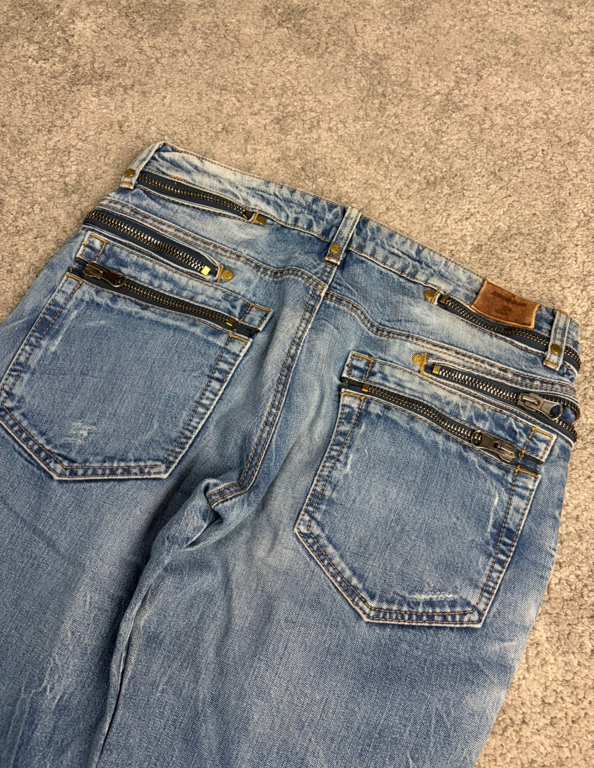 Crazy zipper denim (L)