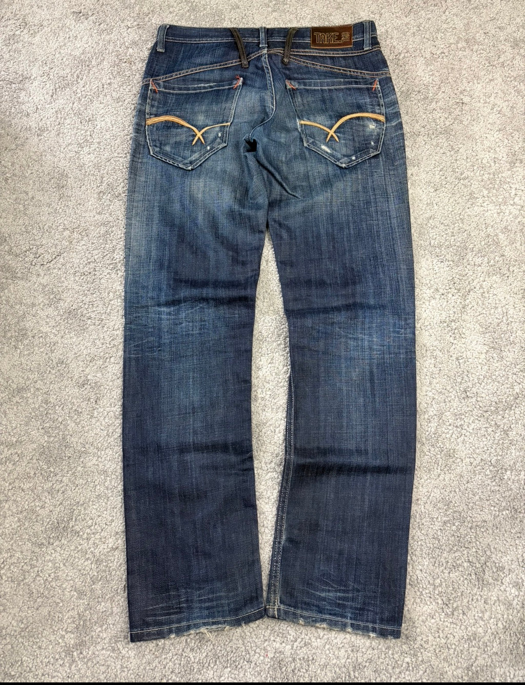 Archive washed straight denim (L)