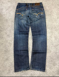 Archive washed straight denim (L)