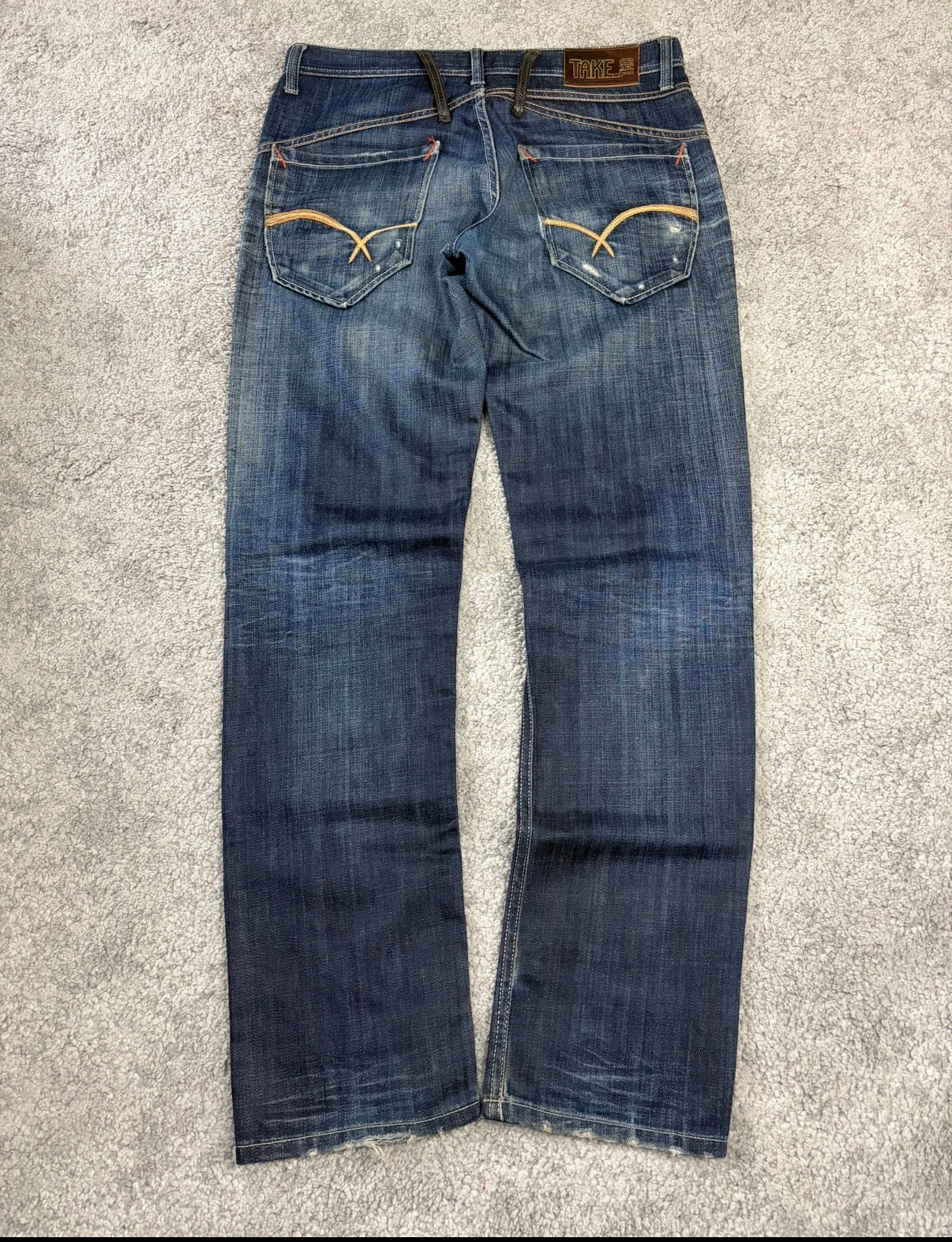 Archive washed straight denim (L)