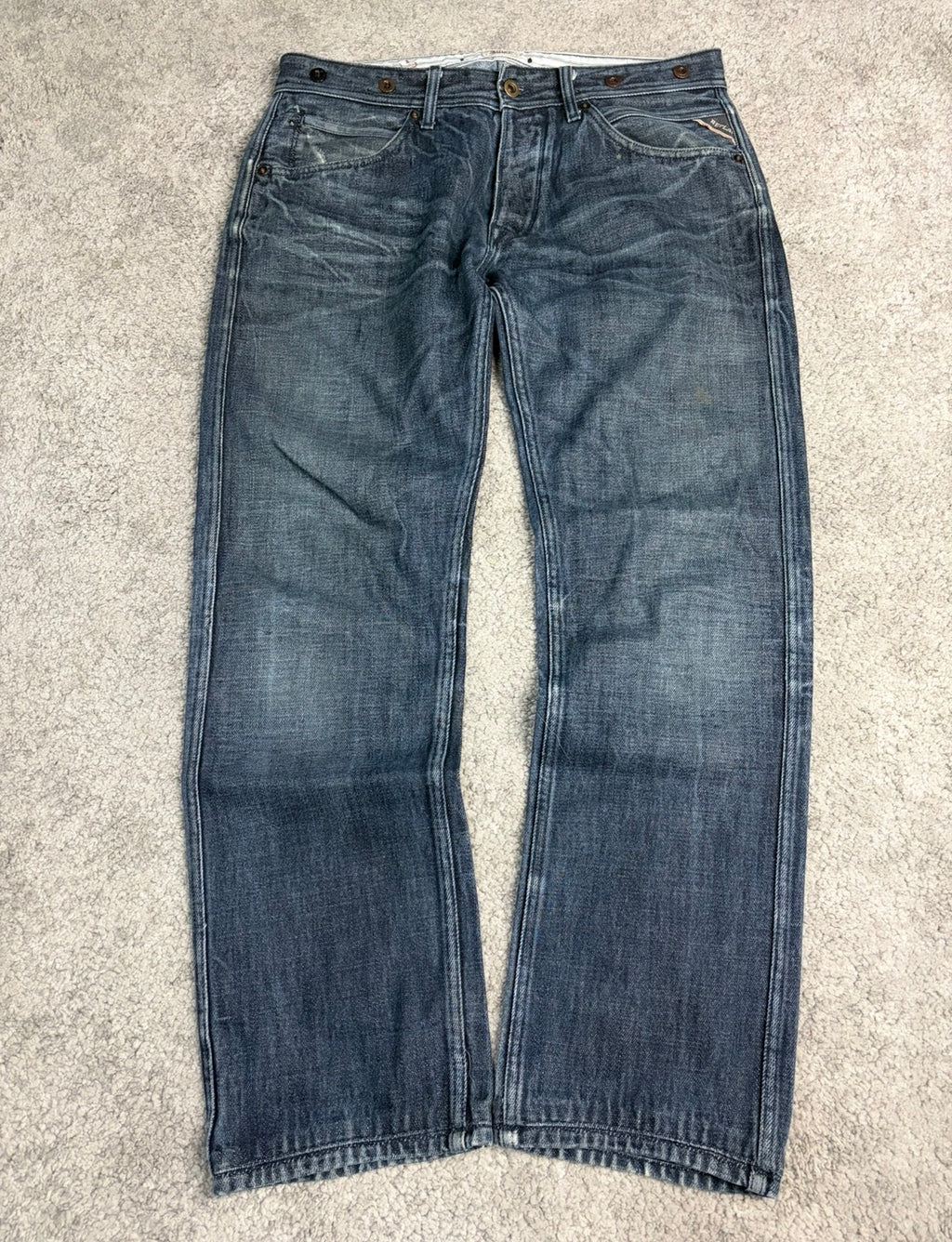 Washed archive baggy denim (L)