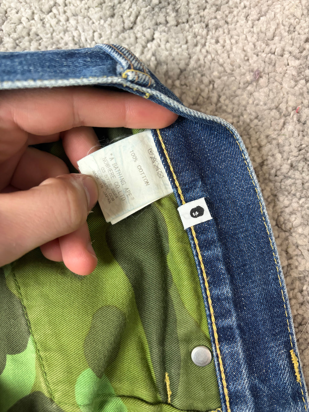 BAPE printed selvedge denim (M/L)