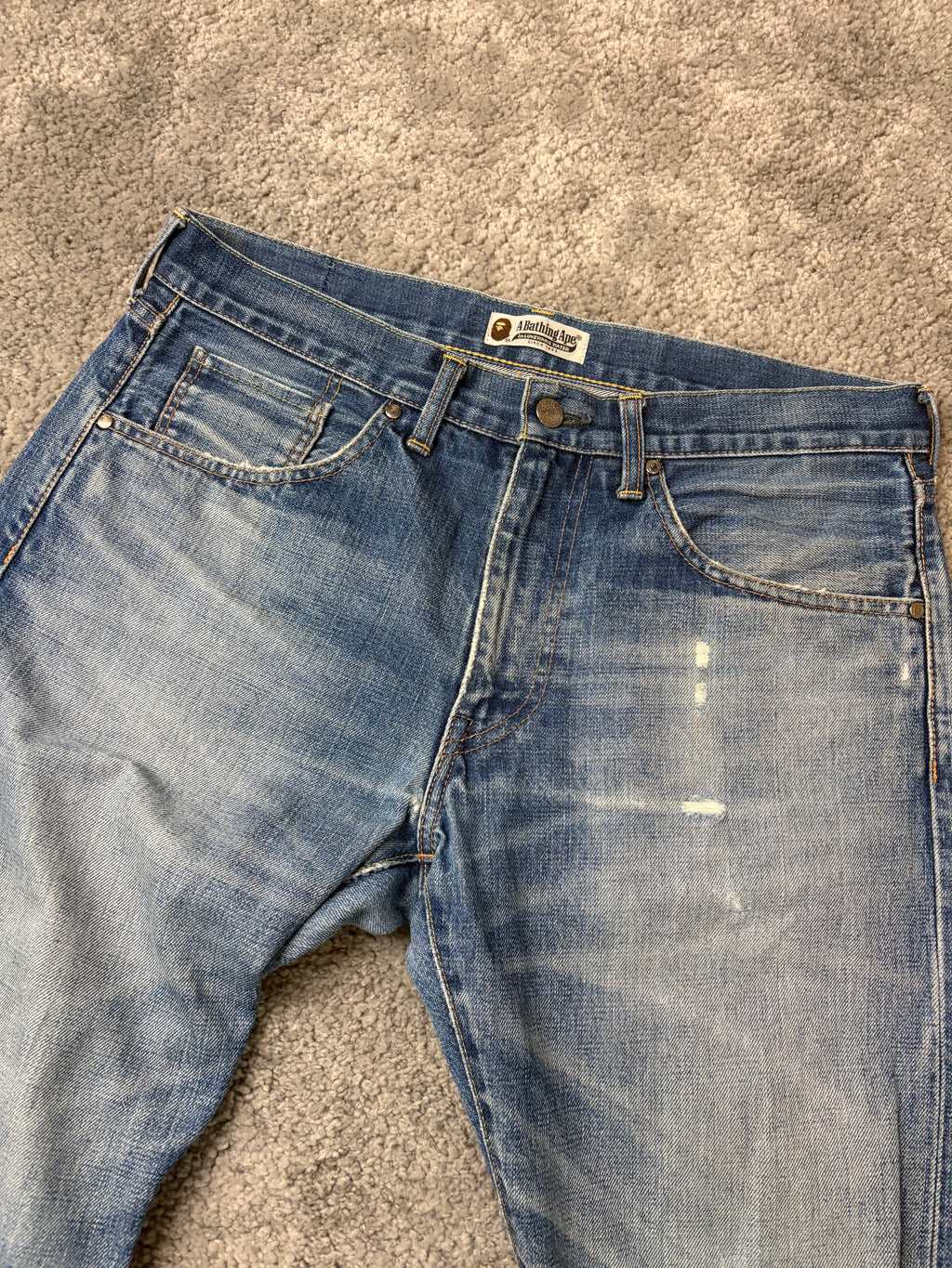 BAPE printed selvedge denim (M/L)