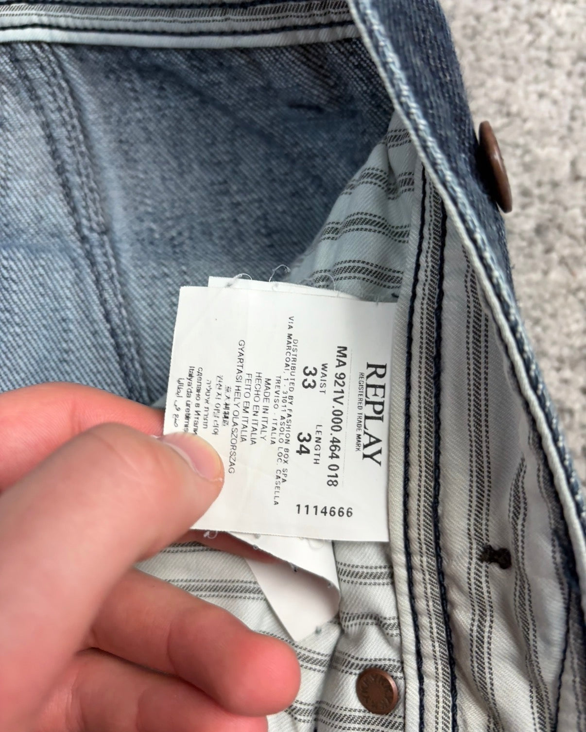 Washed archive baggy denim (L)