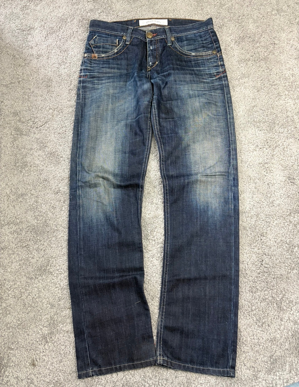 Archive washed straight denim (L)