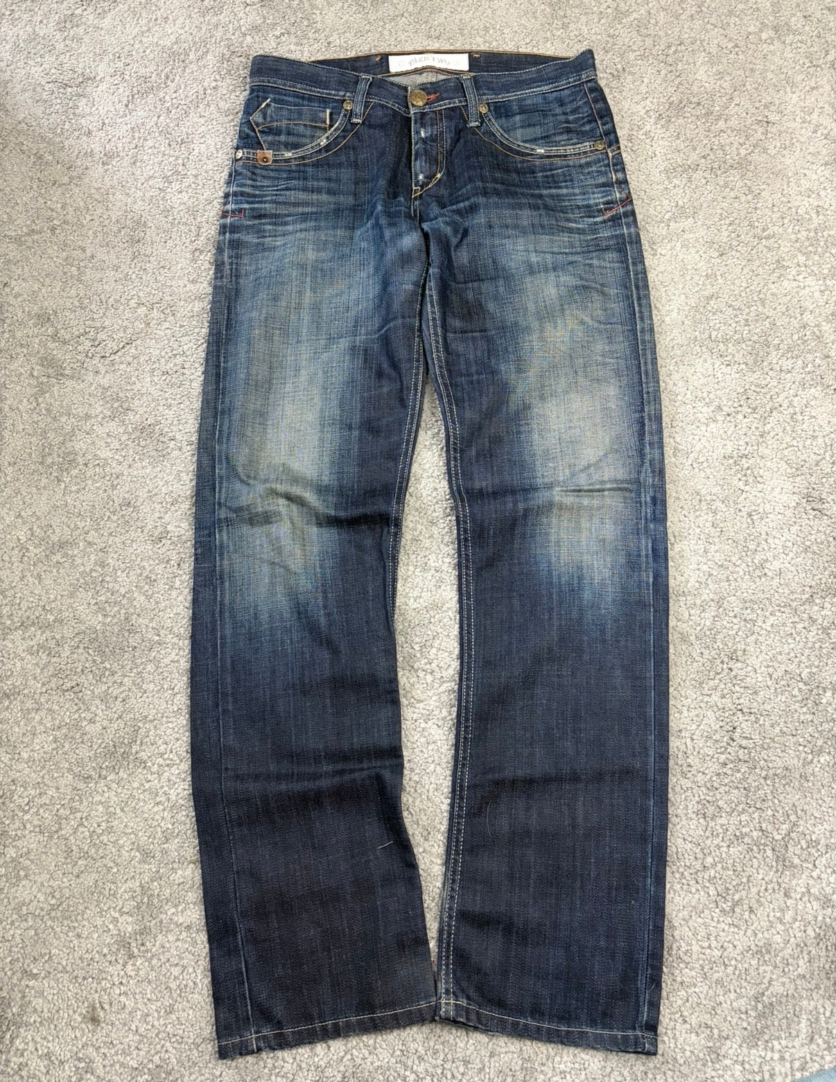 Archive washed straight denim (L)