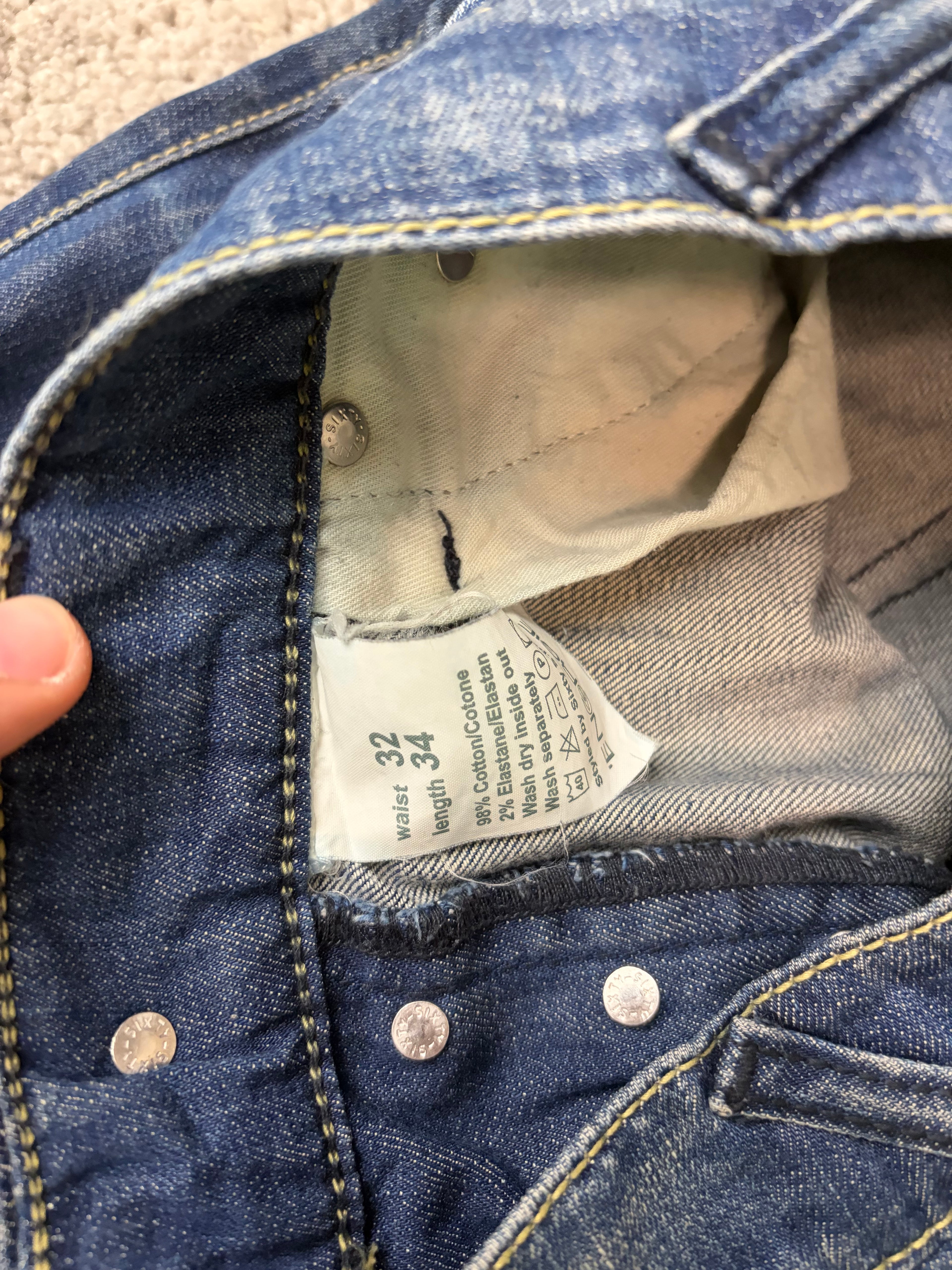 Archive washed straight denim (S/M)