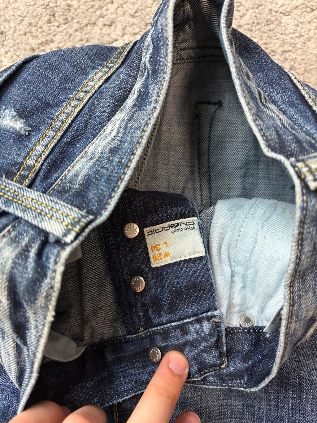 Archive washed denim (S)