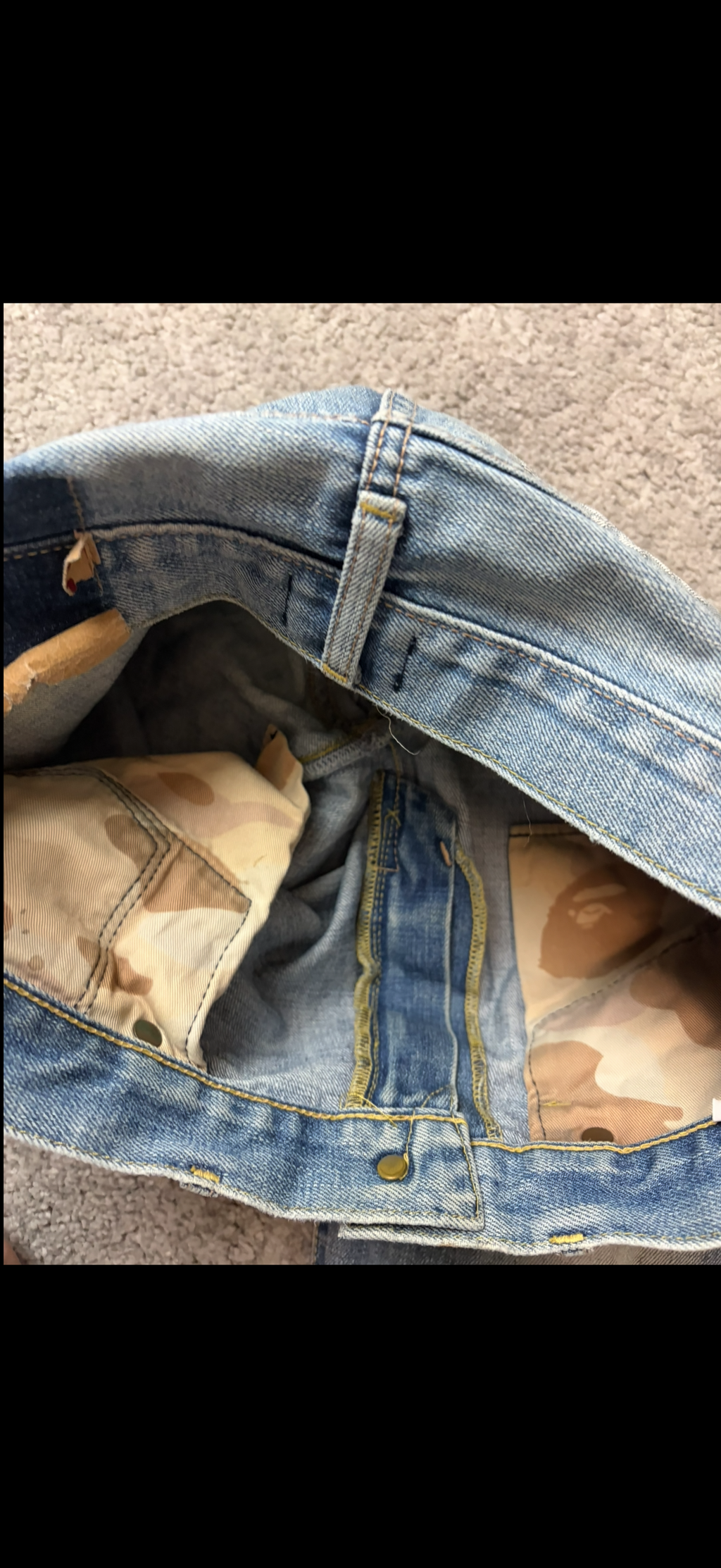 BAPE printed denim (S)