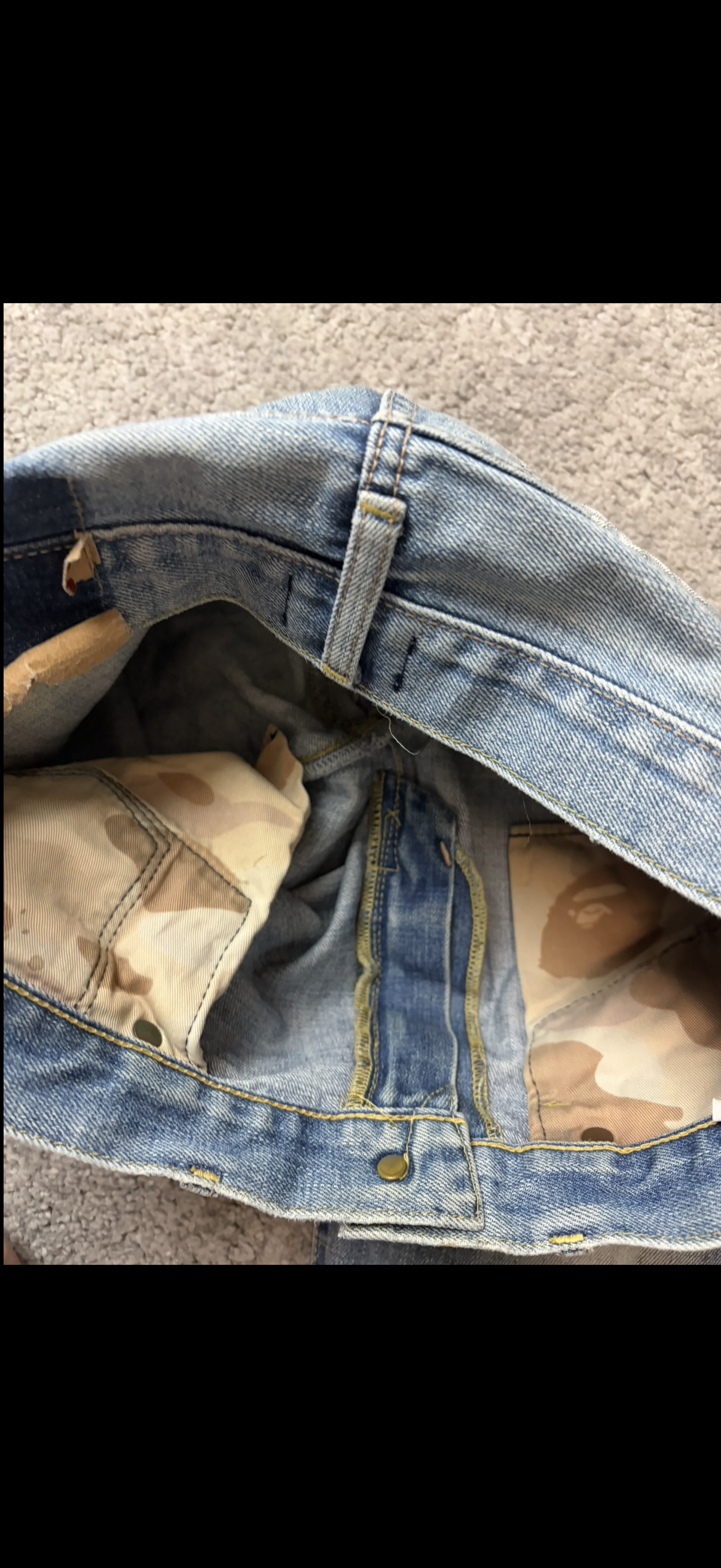 BAPE printed denim (S)