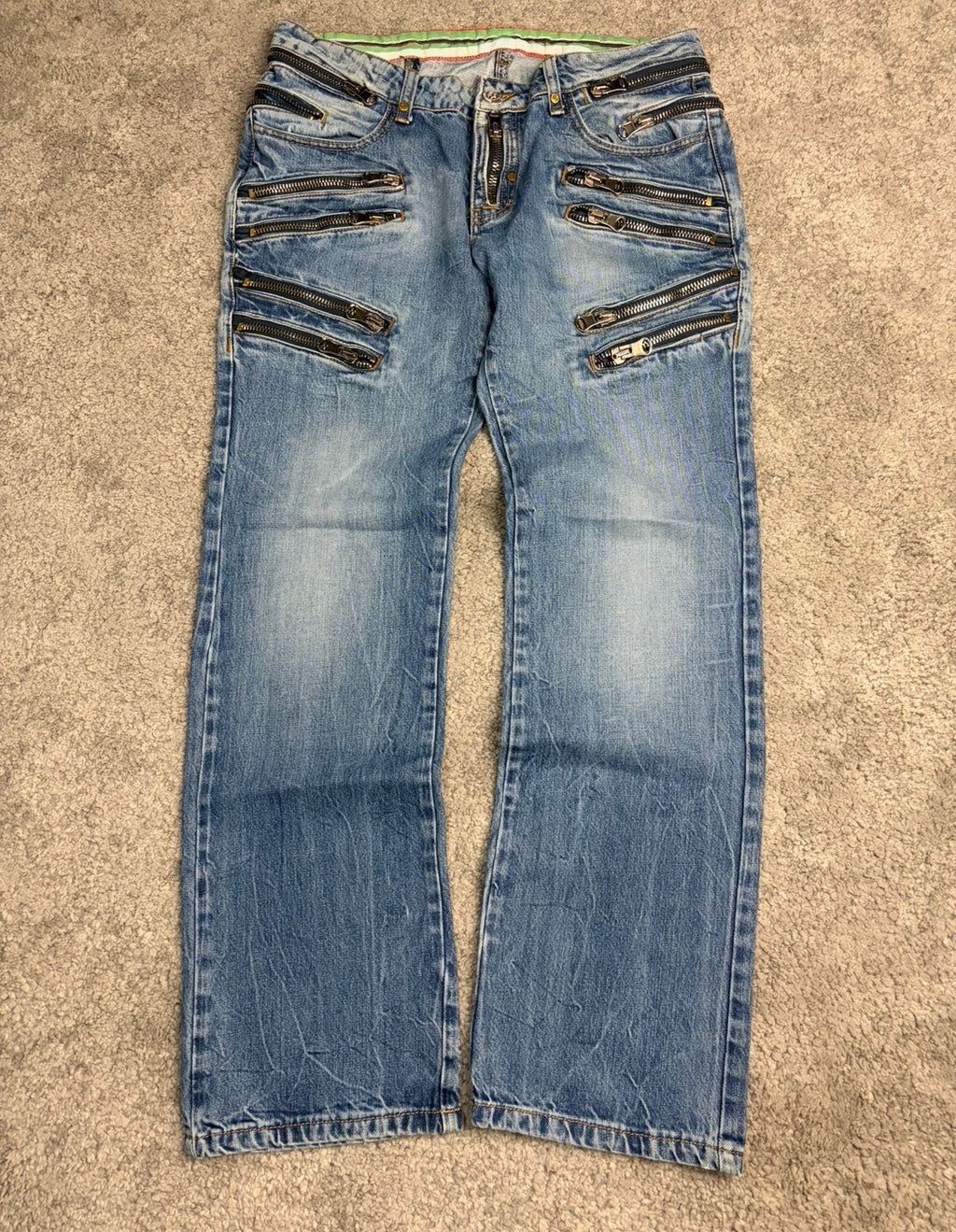 Crazy zipper denim (L)