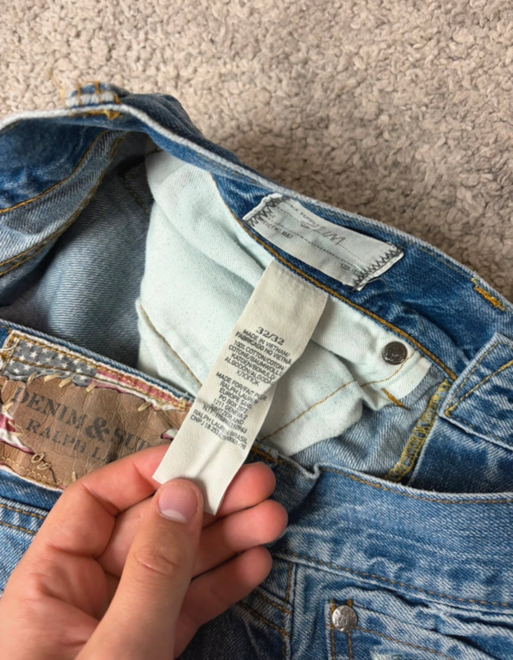 Ralph Lauren washed denim (M)