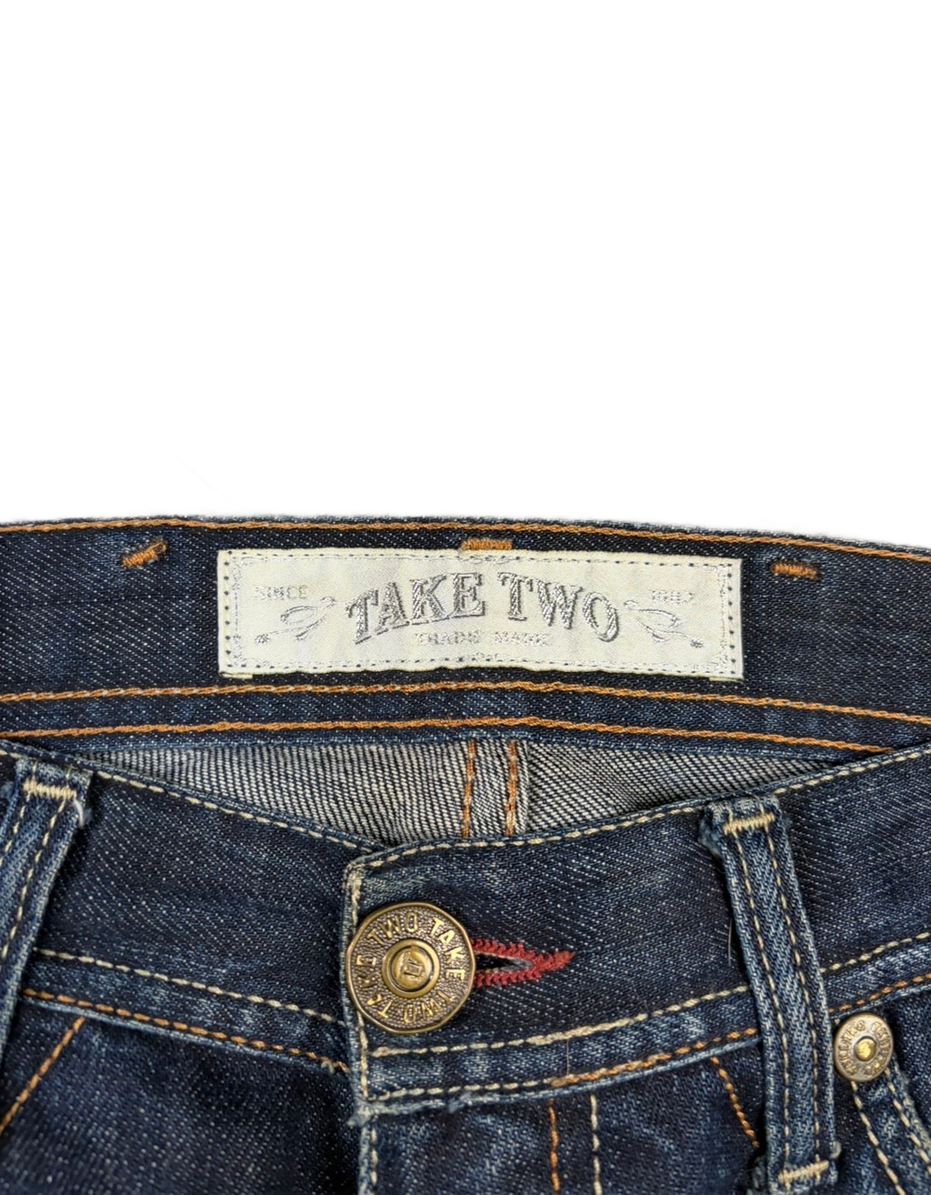 Archive washed straight denim (L)