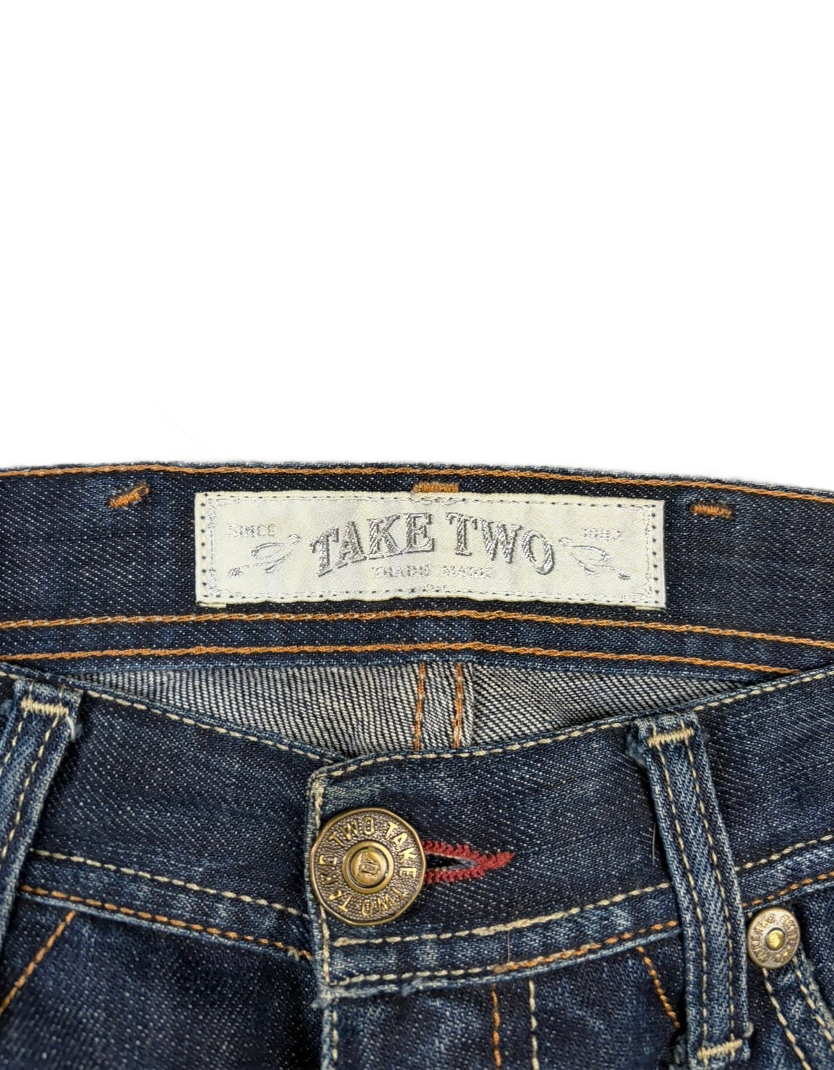 Archive washed straight denim (L)