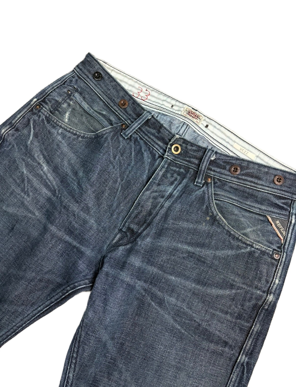 Washed archive baggy denim (L)