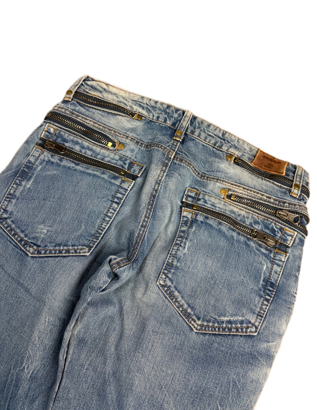 Crazy zipper denim (L)