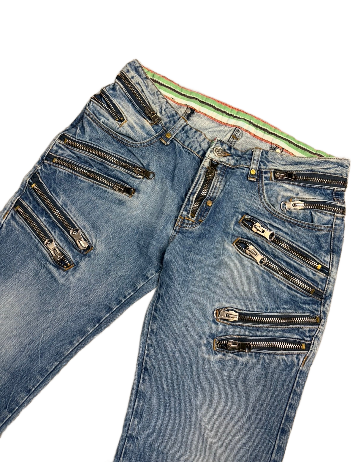 Crazy zipper denim (L)