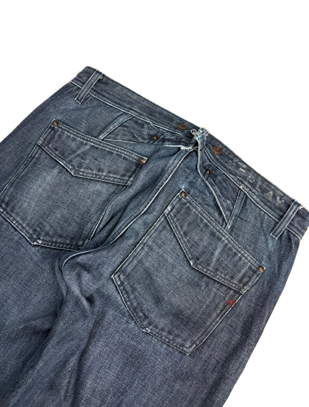 Washed archive baggy denim (L)