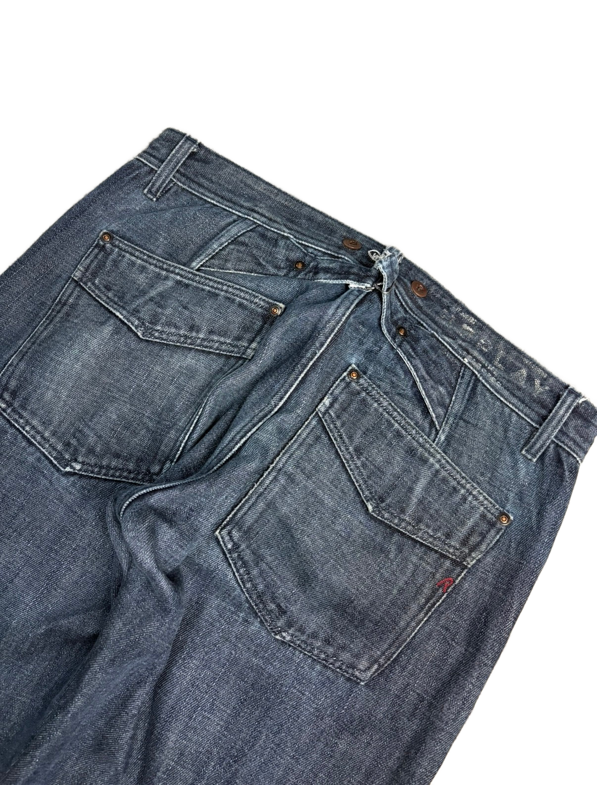 Washed archive baggy denim (L)