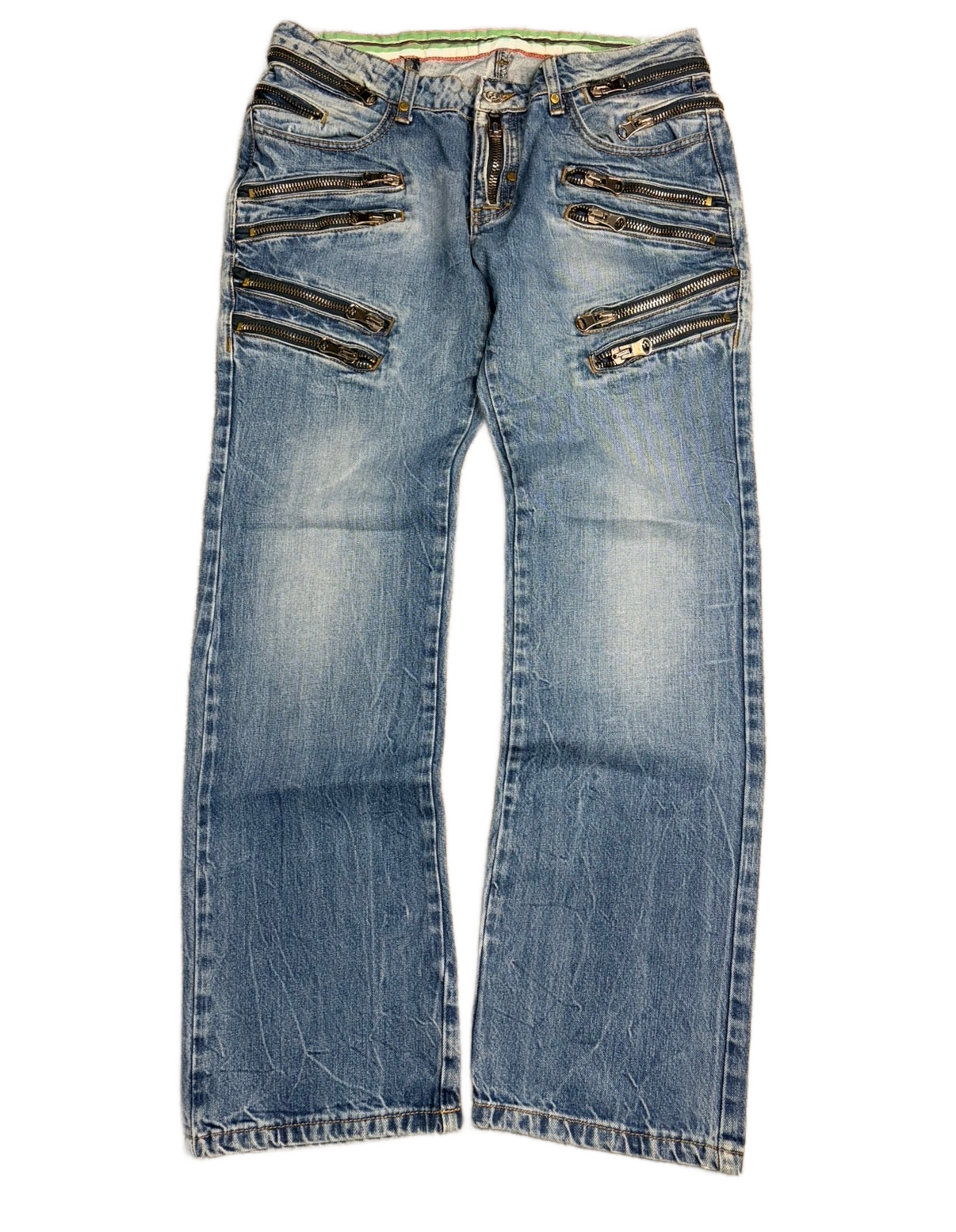 Crazy zipper denim (L)