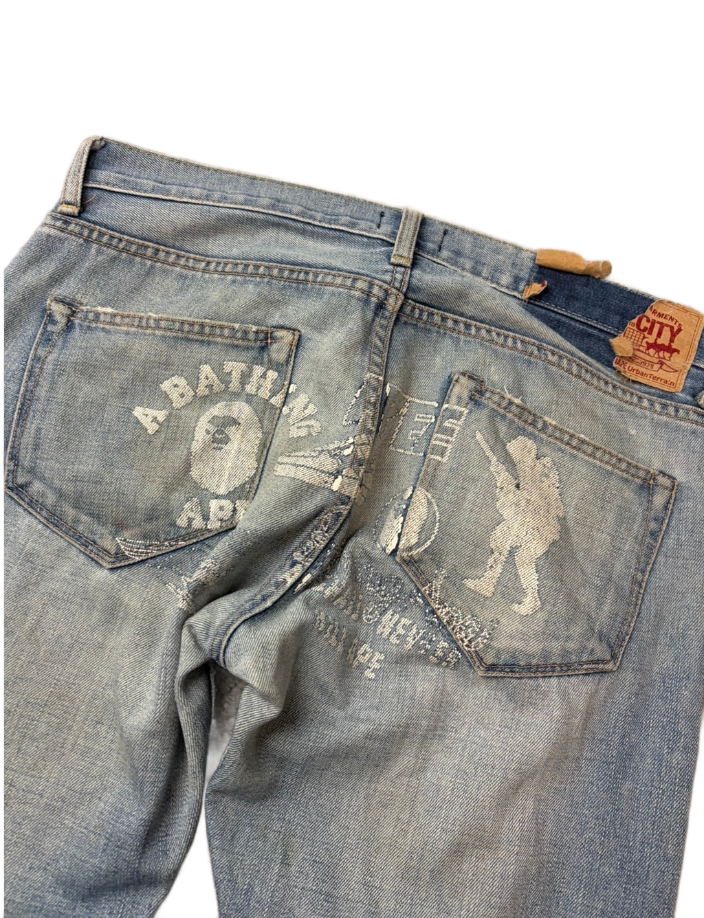 BAPE printed denim (S)