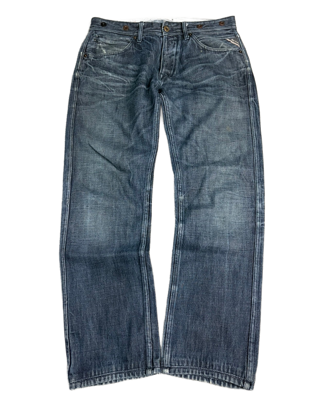 Washed archive baggy denim (L)