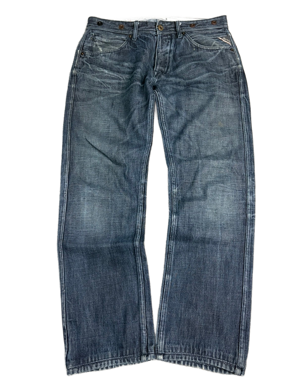 Washed archive baggy denim (L)