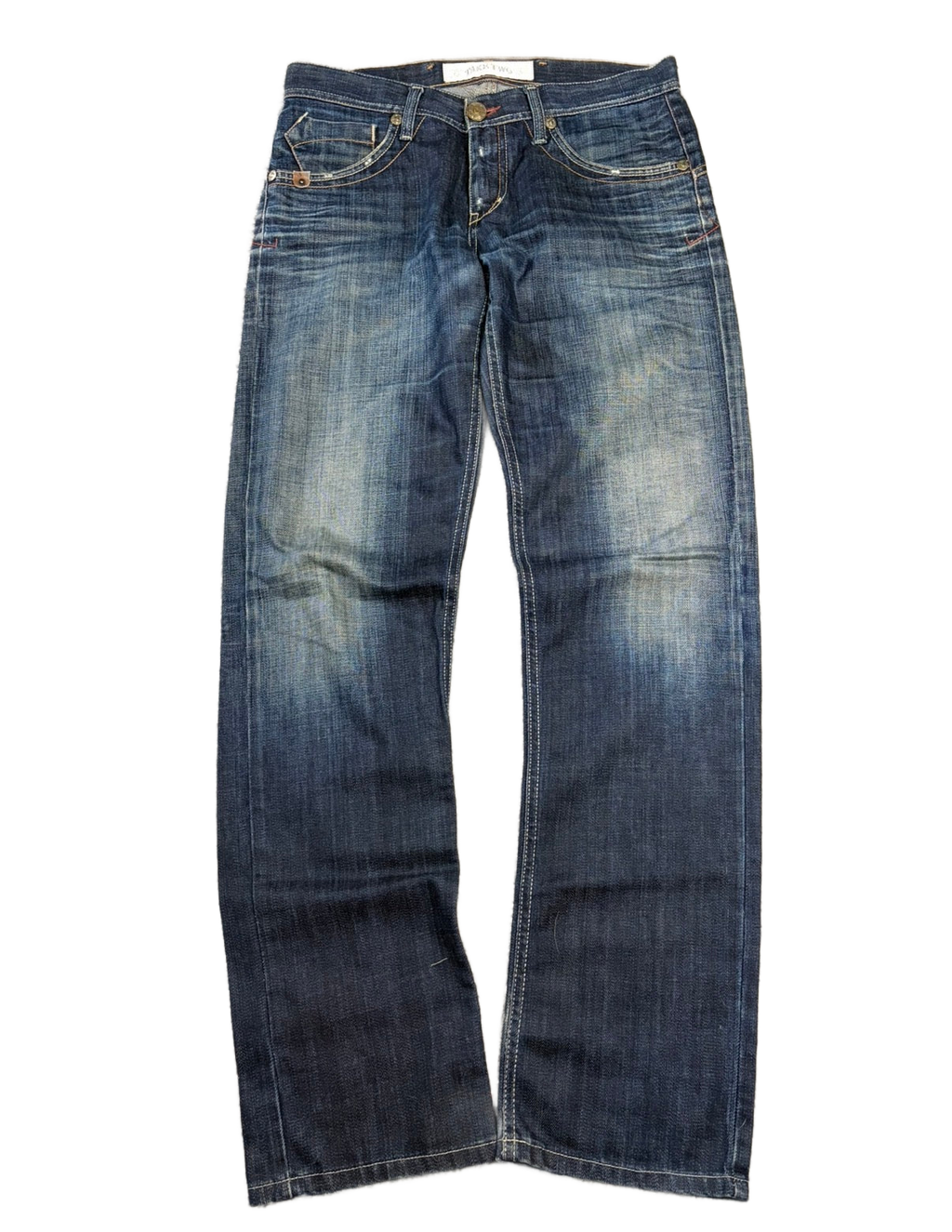 Archive washed straight denim (L)