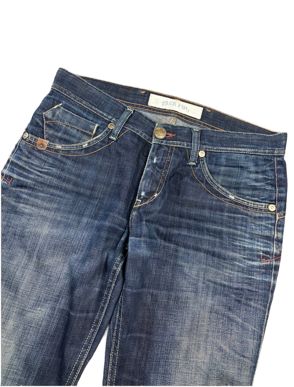 Archive washed straight denim (L)