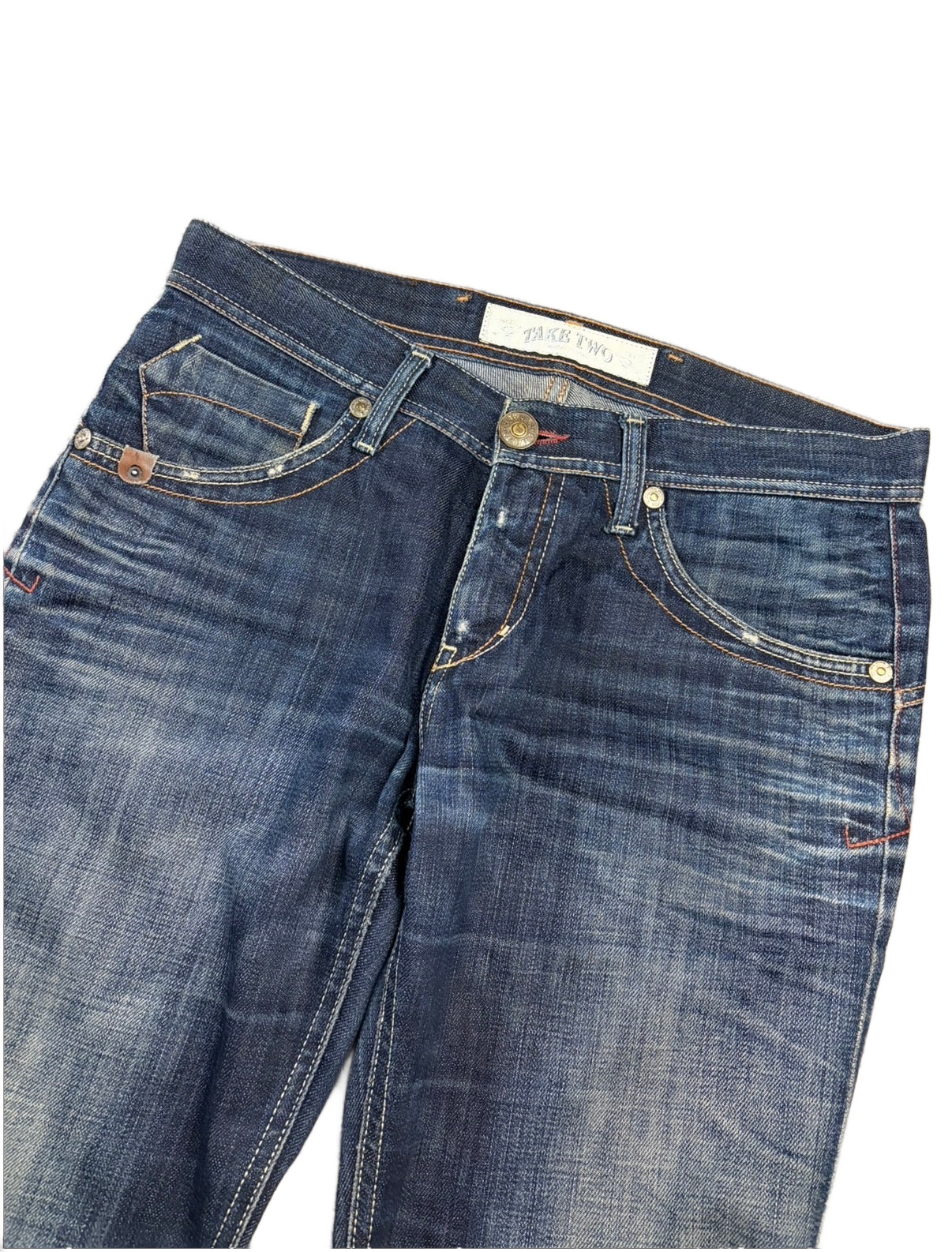 Archive washed straight denim (L)