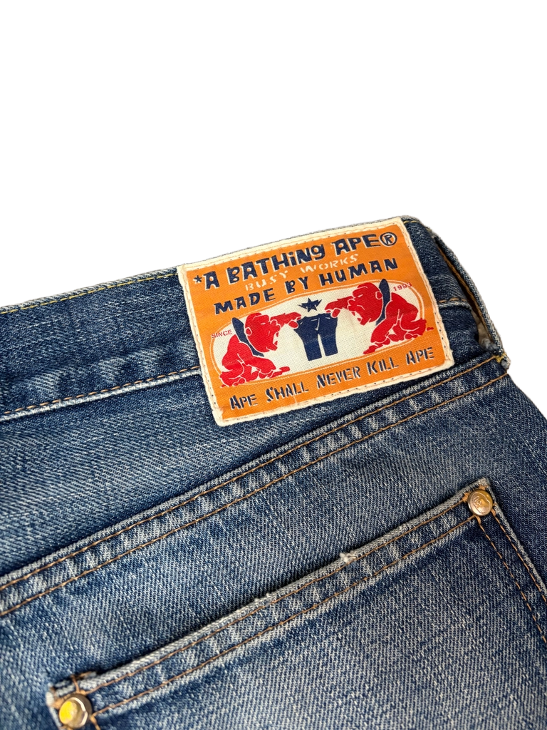 BAPE printed selvedge denim (M/L)