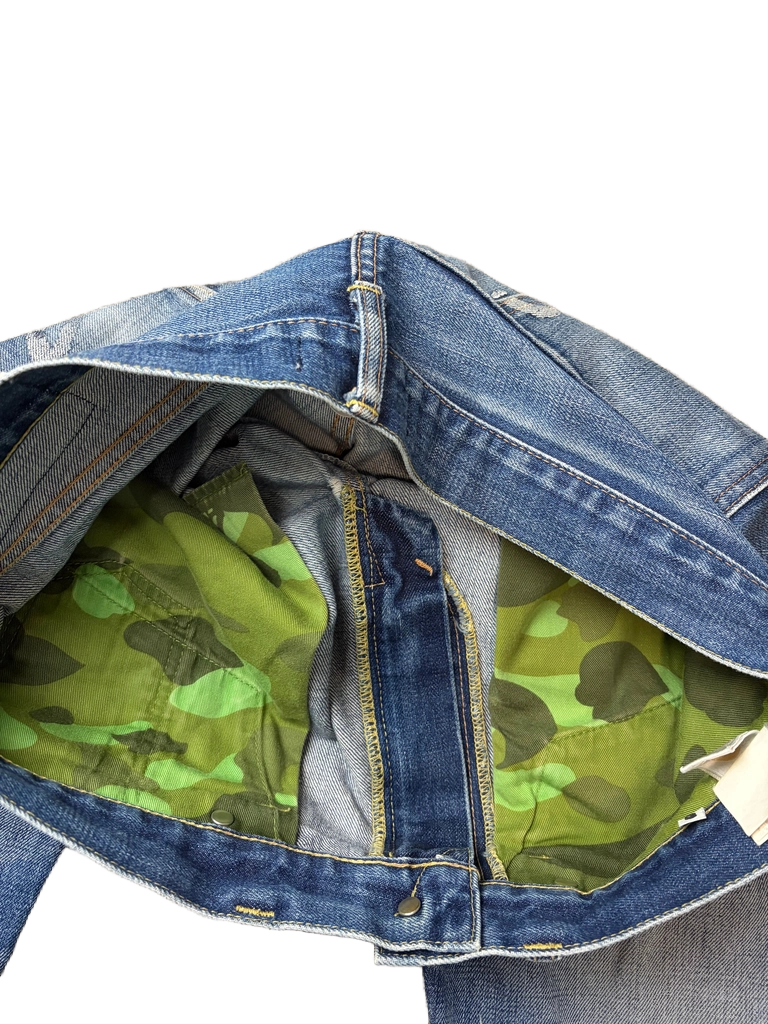 BAPE printed selvedge denim (M/L)