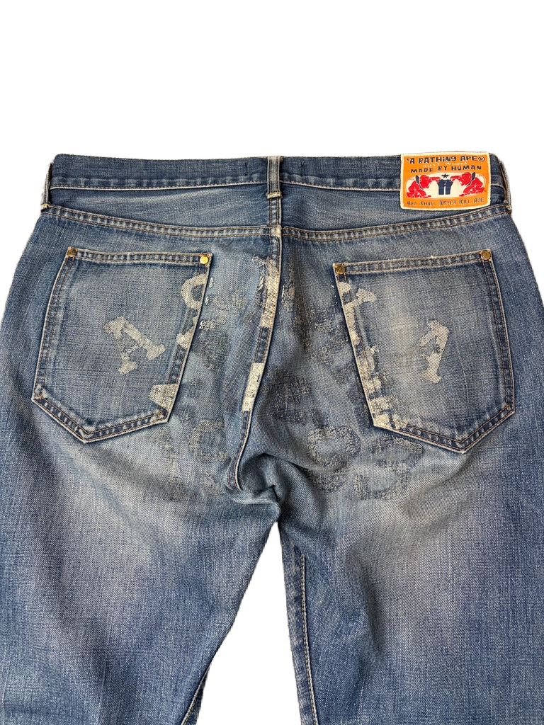 BAPE printed selvedge denim (M/L)