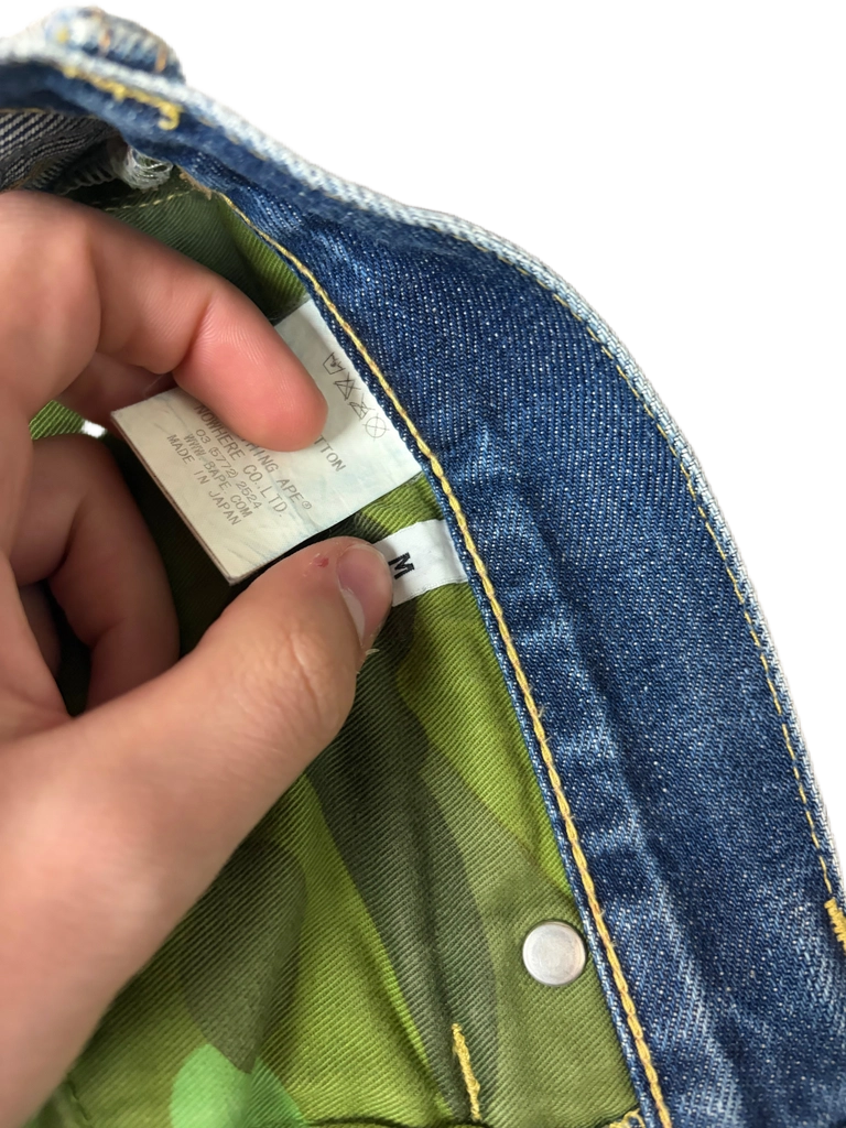 BAPE printed selvedge denim (M/L)